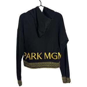 Park MGM x Maceoo Womens Sz XS Black w/ Gold Embroidered Hoodie (1890)
